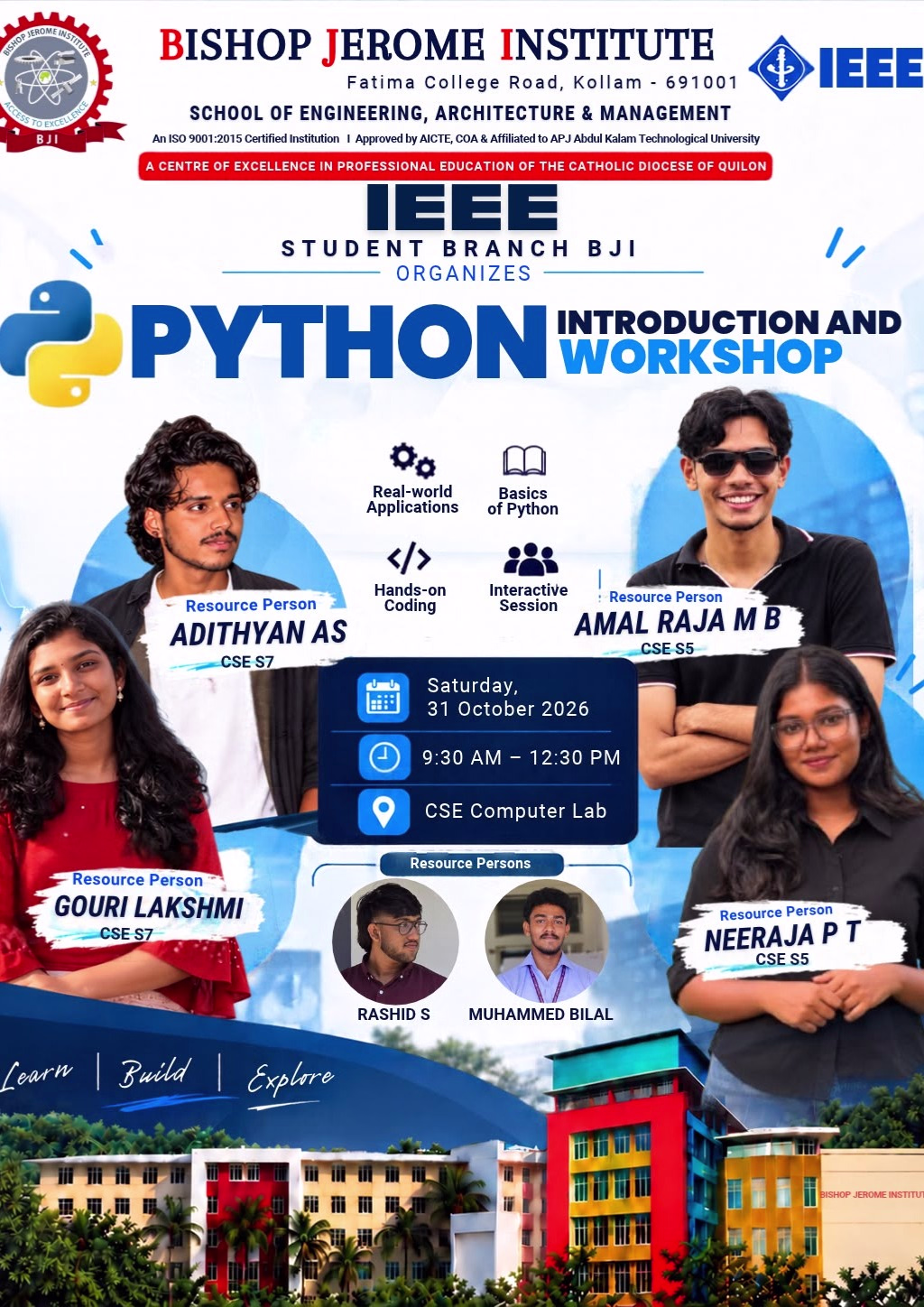 Python Introduction & Workshop Hosted by IEEE Student Branch BJI